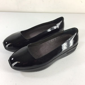 Rossetti One 37.5 7.5 Black Patent leather Wedge